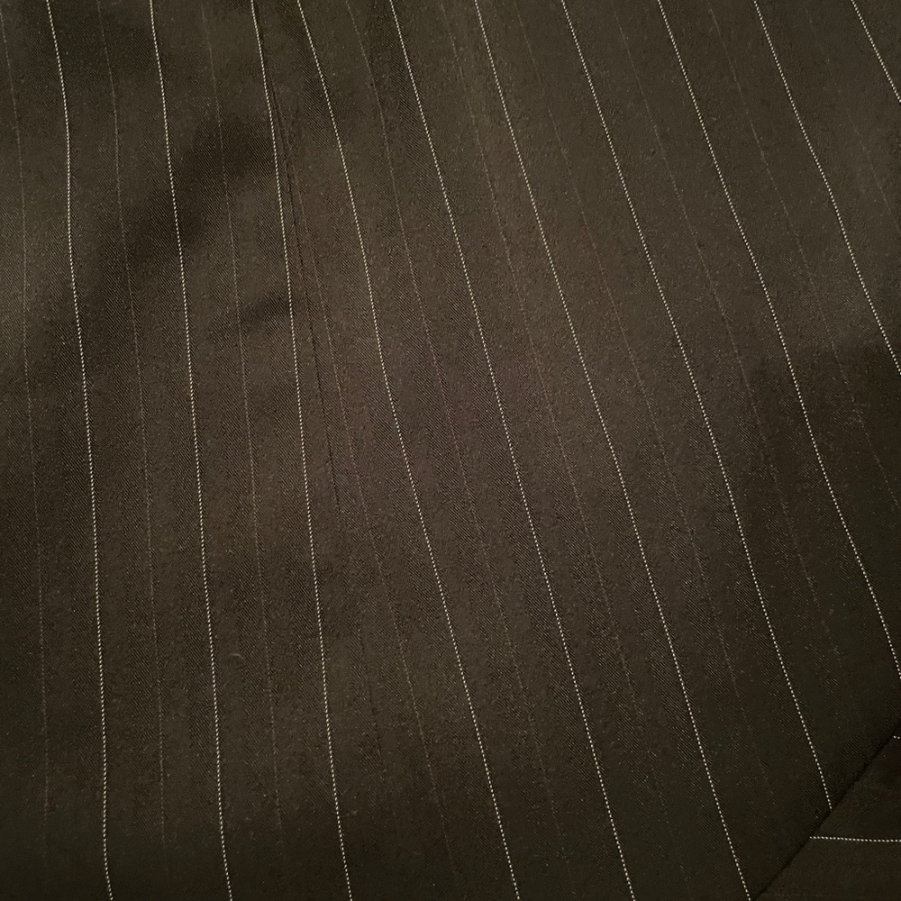 Bisou Bisou Women’s layer ruffle pinstripe asymmetrical suit skirt Business 10P - Picture 6 of 10